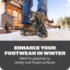 Yaktrax Adventure Grip – Durable Winter Traction Device with Stainless Steel Spikes for Ice and Snow, Flexible Thermoplastic Rubber Upper, Fits Various Footwear, Ideal for Hiking and Mountaineering(Large)