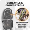 Yaktrax Diamond Grip – Full-Foot Traction on Ice, Snow, & Multi-Terrain Surfaces – Swiveling Diamond Bead Grip Points – Cold-Resistant Easy On/Off Elastic Upper Band(Small (Shoe Size: W 5-7/M 5-6))