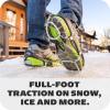 Yaktrax Diamond Grip – Full-Foot Traction on Ice, Snow, & Multi-Terrain Surfaces – Swiveling Diamond Bead Grip Points – Cold-Resistant Easy On/Off Elastic Upper Band(XX-Large (For Oversized Footwear))