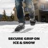 Yaktrax Pro Traction Cleats – 360-Degree Grip on Snow, Ice, & Multi-Terrain Surfaces – Elastic Outer Band w/Easy-On/Off Heel Tab & 1.4mm Stainless Steel Coils – Abrasion Resistant – Unisex(Medium)