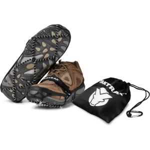 Yaktrax Pro Traction Cleats – 360-Degree Grip on Snow, Ice, & Multi-Terrain Surfaces – Elastic Outer Band w/Easy-On/Off Heel Tab & 1.4mm Stainless Steel Coils – Abrasion Resistant – Unisex(Small)