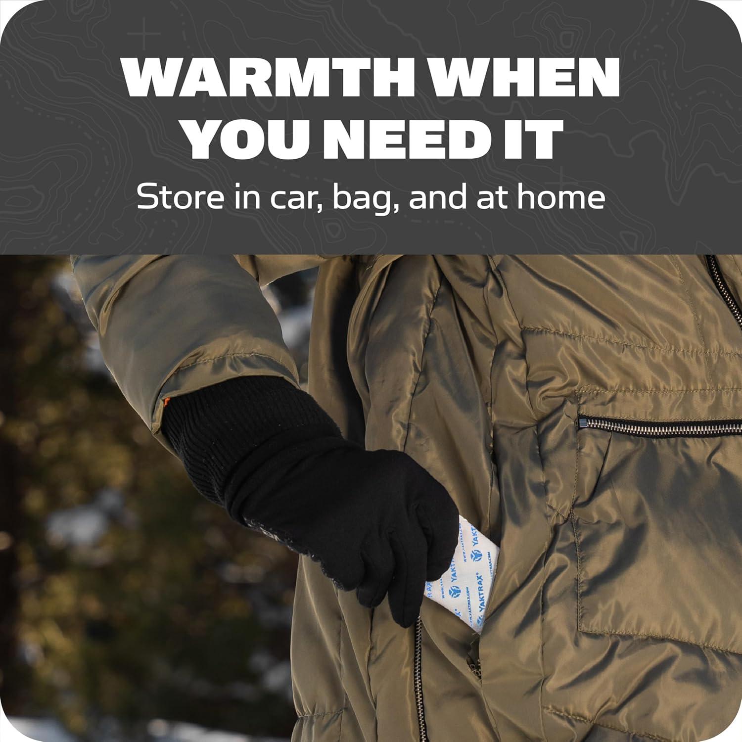 imageYaktrax Geothermal Hand Warmers AirActivated Up to 10 Hours of Heat Compact and Portable Warmth for Outdoor Activities Winter Sports and Emergency Kits10 Pack