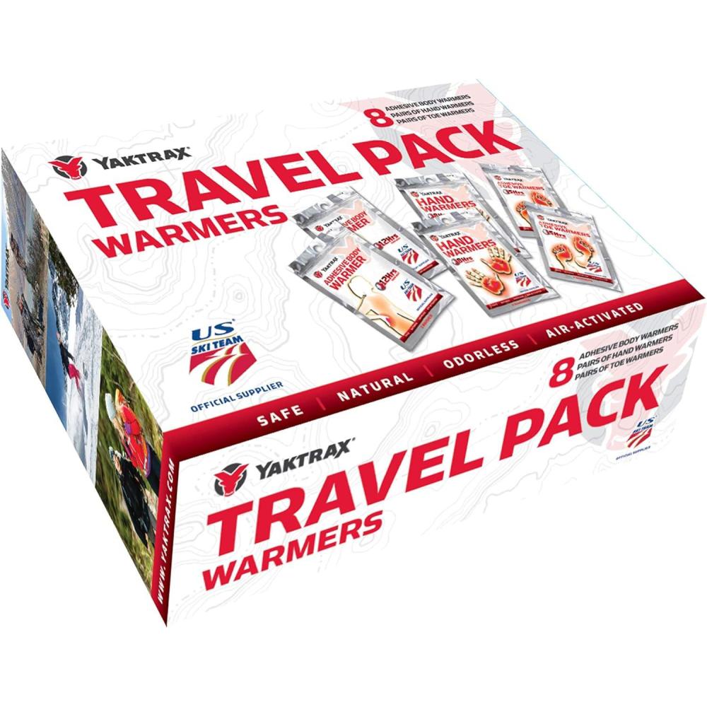 imageYaktrax Warmers Travel Pack 8 Pairs of Hand Warmers 8 Body Warmers 8 Pairs of Toe Warmers