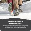 Yaktrax Run Traction Cleats for Running on Snow and Ice(Gray/Red)