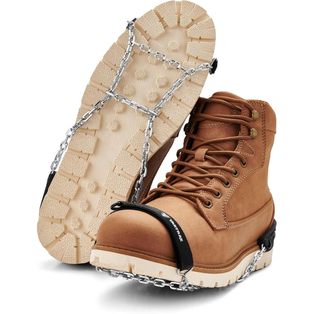 imageYaktrax Quick Chains Traction Cleats 360Degree Grip on Snow Ice amp MultiTerrain Surfaces Abrasion amp Rust Resistant UnisexLarge