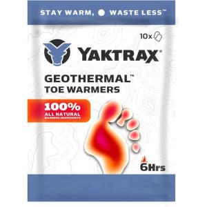 Yaktrax Geothermal Toe Warmers- Air-Activated, Up to 6 Hours of Heat – Compact Warmth for Outdoor Activities, Winter Sports, and Cold-Weather Comfort(10 Pack)